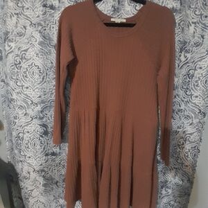 American Eagle Outfitters Brown Long Sleeve Dress
